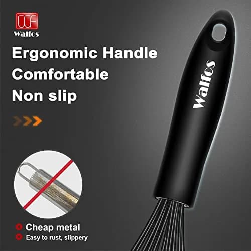 Walfos Silicone Whisk Set of 3 | Heat Resistant Kitchen Utensils for Non-stick Cookware thumbnail 7