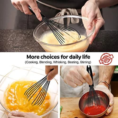 Walfos Silicone Whisk Set of 3 | Heat Resistant Kitchen Utensils for Non-stick Cookware thumbnail 8
