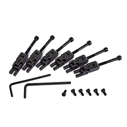 Alnicov Double Locking System Tremolo Saddles for Floyd Rose Guitar (6-Piece Set, Black) | Secure Tuning Stability thumbnail 2