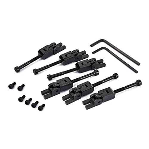 Alnicov Double Locking System Tremolo Saddles for Floyd Rose Guitar (6-Piece Set, Black) | Secure Tuning Stability thumbnail 3