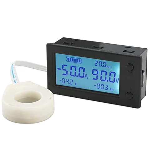 DROK Battery Monitor, Amp Volt Power Watt Meter DC 0-300V 200A | Digital Voltage & Current Meter with Hall Sensor thumbnail 5