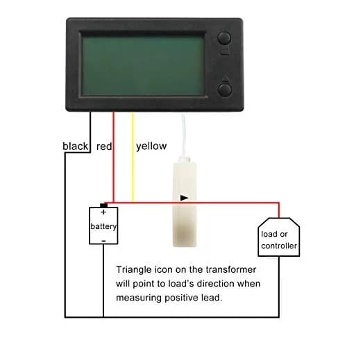 DROK Battery Monitor, Amp Volt Power Watt Meter DC 0-300V 200A | Digital Voltage & Current Meter with Hall Sensor thumbnail 3