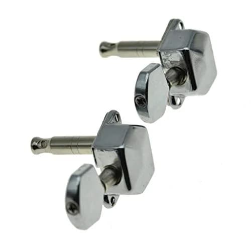 KAISH 6 Inline Semi-Closed Guitar Tuning Keys Pegs Chrome | 8mm Post Hole thumbnail 4