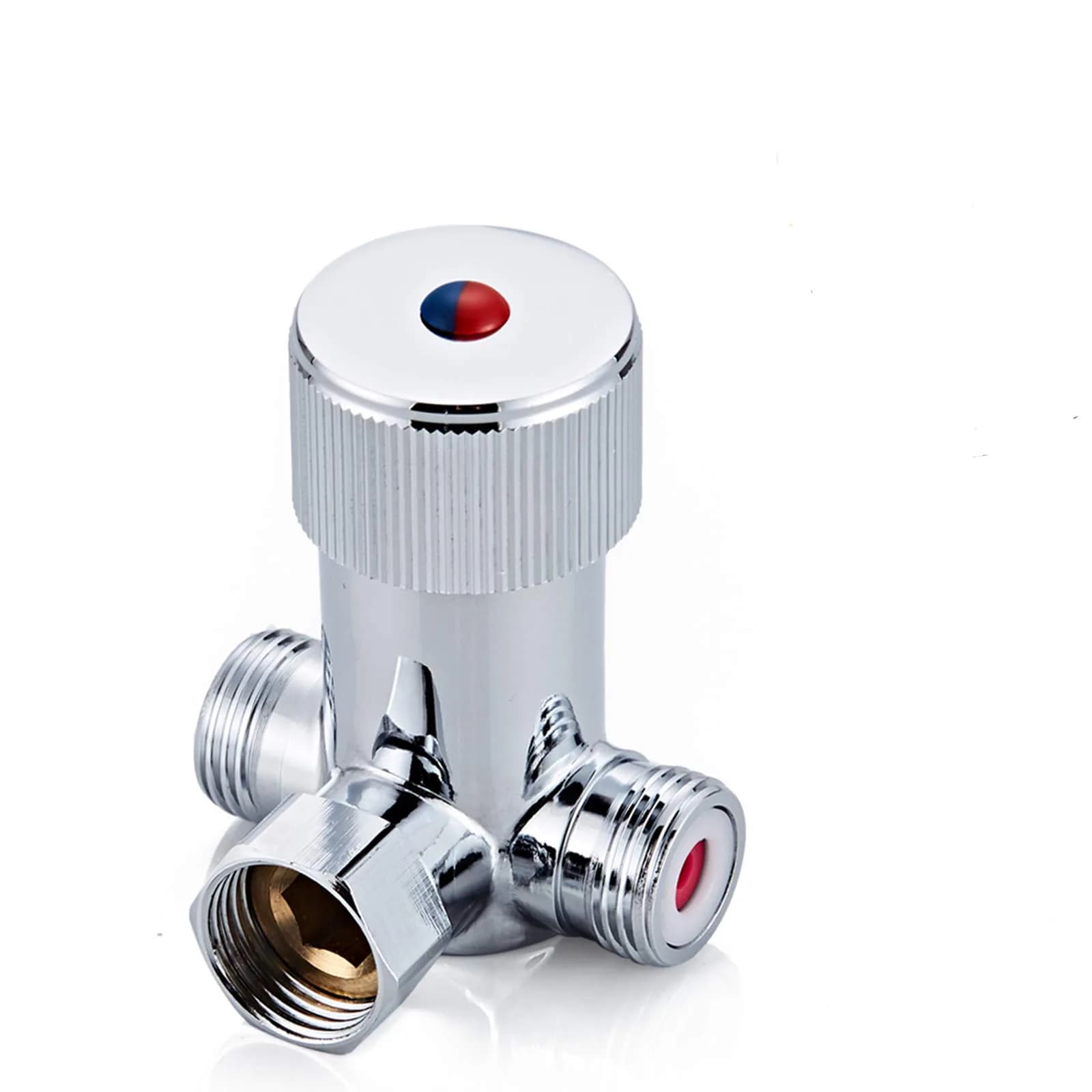 Fyeer Solid Brass DN15 1/2" Hot and Cold Water Mixing Valve | Chrome Plated - main product image