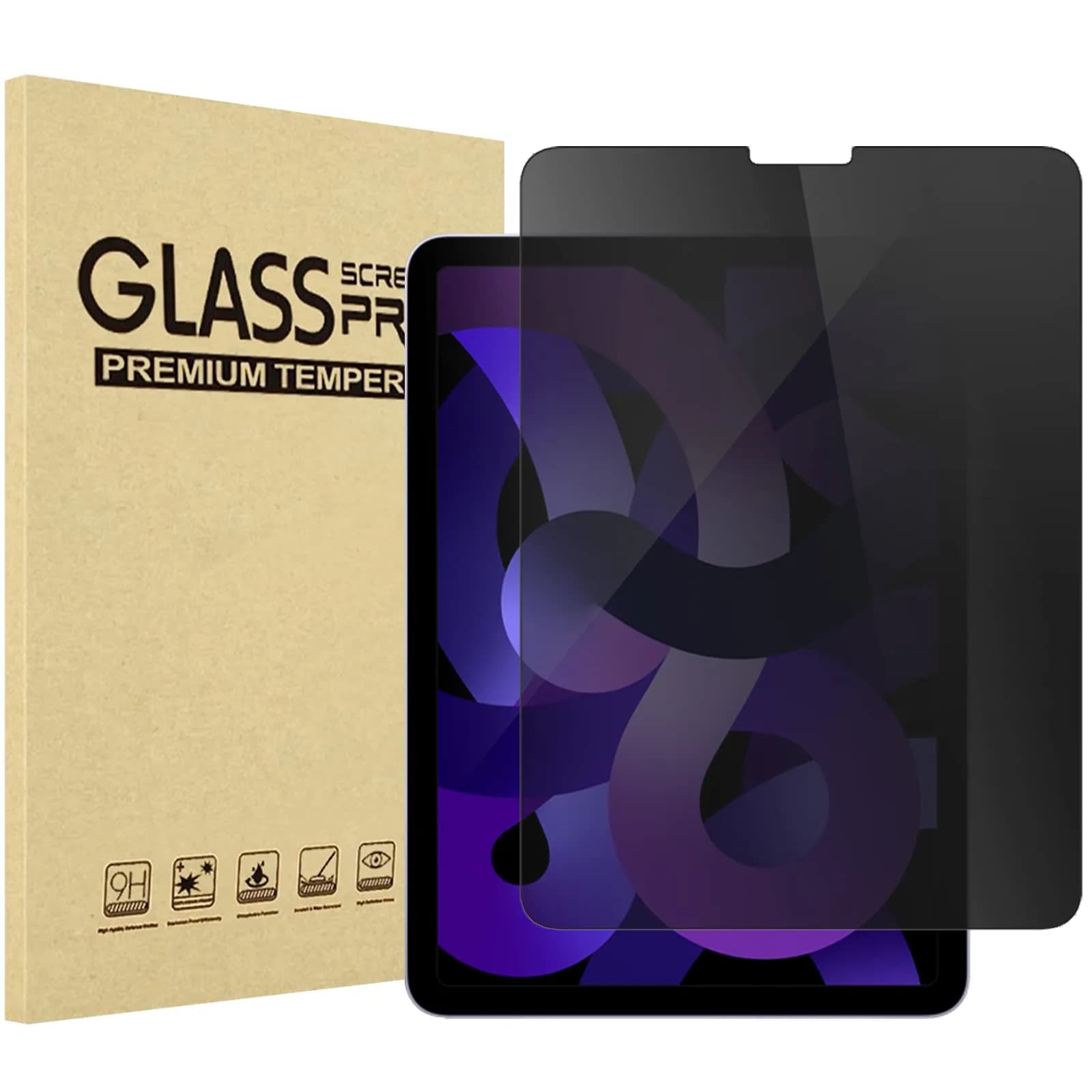 ProCase Privacy Screen Protector for iPad Air 5th 2022 / Air 4th 2020 / iPad Pro 11 4th 2022 / 3rd 2021 / 2nd 2020 / 1st 2018 | Anti-Spy Tempered Glass — 2-Pack