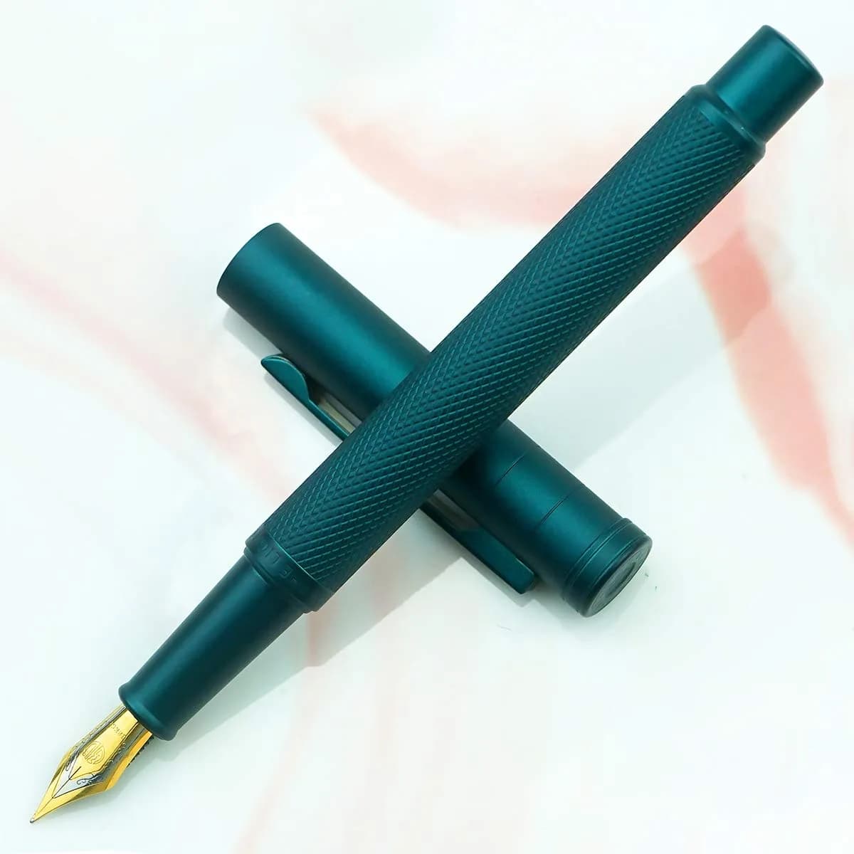 Asvine Dark Green Forest Fountain Pen Fine Nib Classic Design with Converter and Metal Pen Case Set | Smooth Ink Flow Writing Instrument - view 7