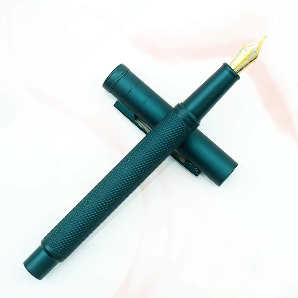 Asvine Dark Green Forest Fountain Pen Fine Nib Classic Design with Converter and Metal Pen Case Set | Smooth Ink Flow Writing Instrument - view 9