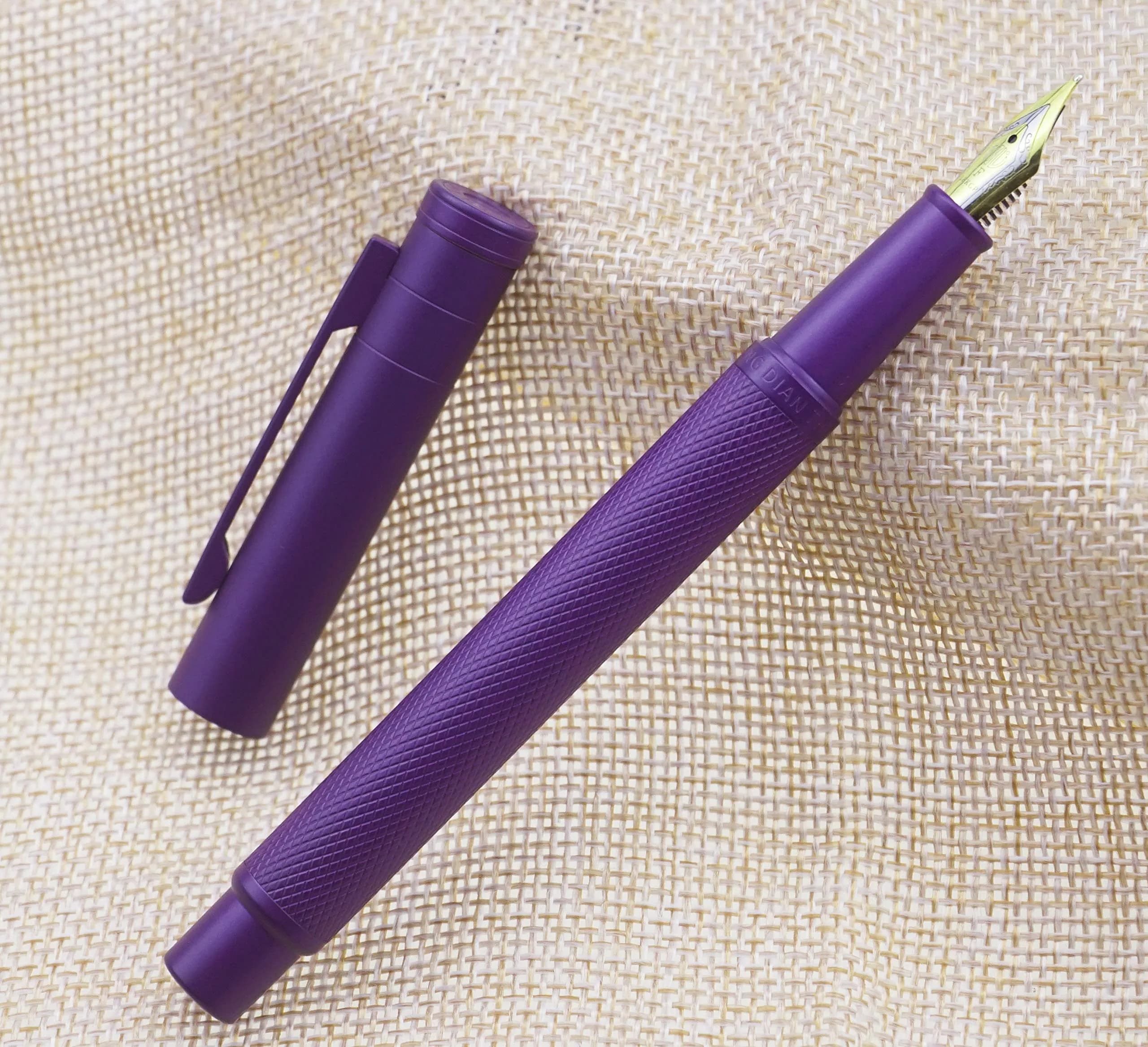 Asvine Purple Forest Fountain Pen Fine Nib Classic Design with Converter and Metal Pen Case Set | Smooth Ink Flow - view 7