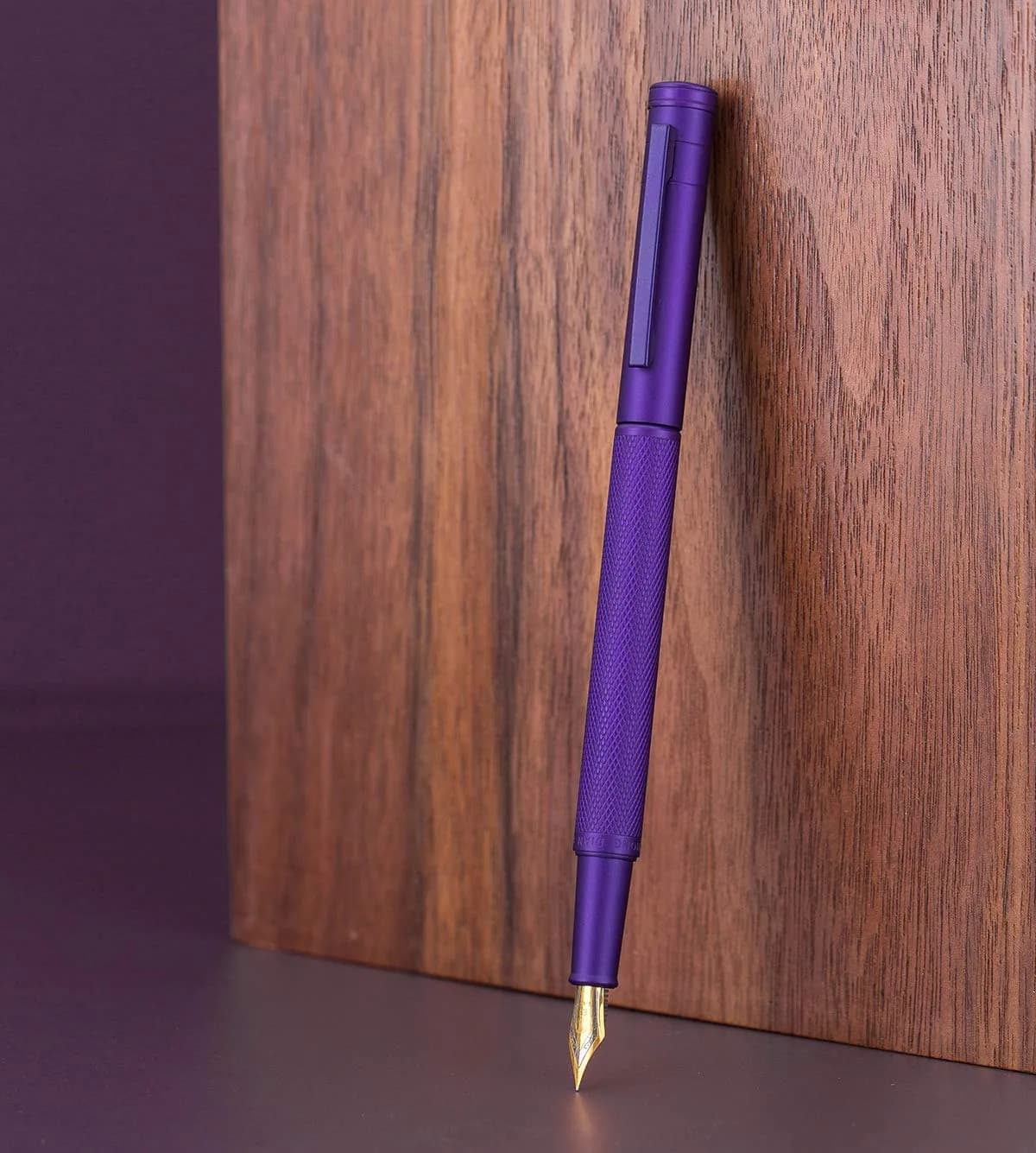 Asvine Purple Forest Fountain Pen Fine Nib Classic Design with Converter and Metal Pen Case Set | Smooth Ink Flow - view 4