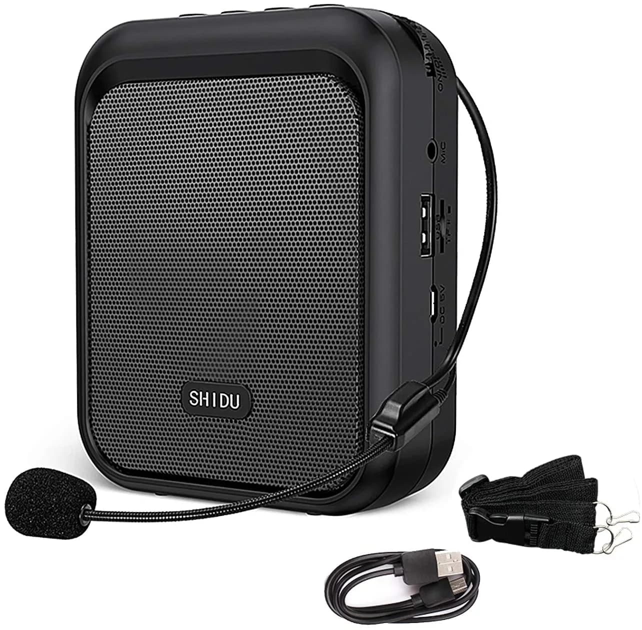 SHIDU M100 Mini Voice Amplifier Portable Rechargeable Bluetooth Speaker with Wired Microphone Headset 10W 1800mAh | 10W Output - main product image