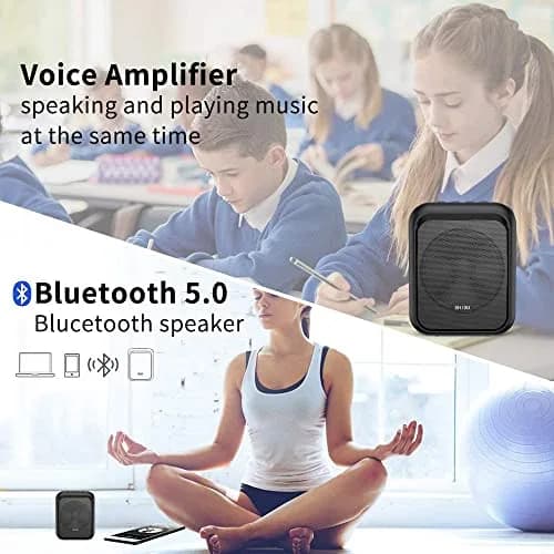 SHIDU M100 Mini Voice Amplifier Portable Rechargeable Bluetooth Speaker with Wired Microphone Headset 10W 1800mAh | 10W Output thumbnail 5