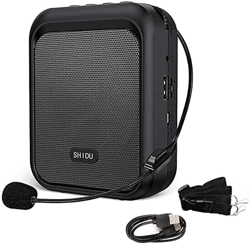 SHIDU M100 Mini Voice Amplifier Portable Rechargeable Bluetooth Speaker with Wired Microphone Headset 10W 1800mAh | 10W Output thumbnail 1