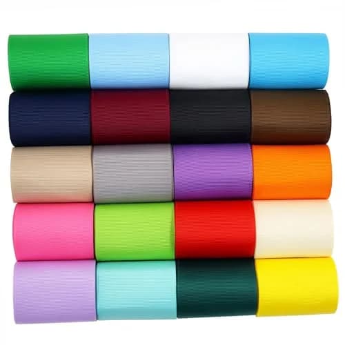 BAORJCT 2 Inches Grosgrain Ribbons Fabric Ribbons | 20 Bright Colors, 40 Yards Total, Durable Polyester, Gift Wrapping & DIY Accessories thumbnail 2