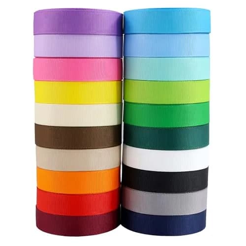 BAORJCT Grosgrain Ribbons Fabric Ribbons 16mm (5/8 Inch) 40 Yards Total | 20 Colors for Crafts & Gifts thumbnail 1
