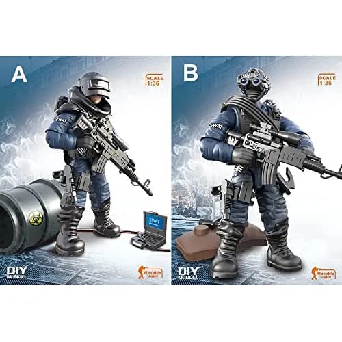 YEIBOBO ! Special Forces Mini Military Action Figure with Weapons & Accessories | 1:36 Scale, Movable Arms & Legs thumbnail 3