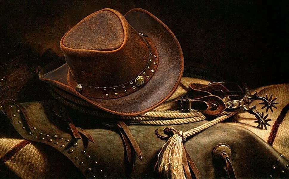 HADZAM Leather Cowboy Hat Also Worn as Outback Hat | Vintage Australian Style for Men & Women thumbnail 6