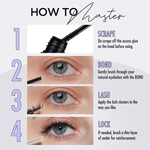 BEYELIAN Cluster Lash Glue Black | 5ml (0.17 Fl Oz) | Strong Hold for DIY Eyelash Extensions thumbnail 5