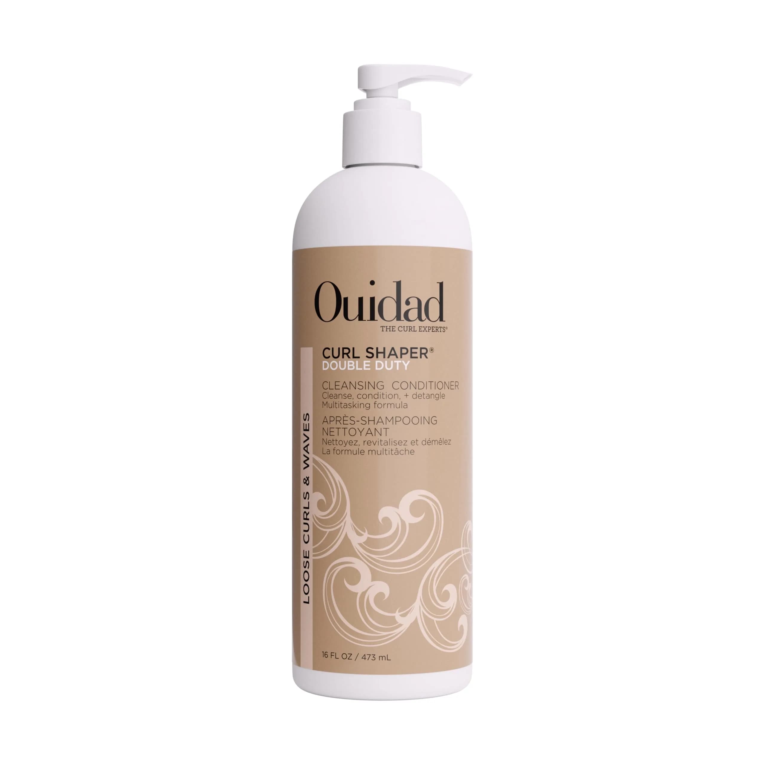 Ouidad Curl Shaper Double Duty Weightless Cleansing Conditioner 16 Fl Oz | Moisturizes & Detangles Curly Hair