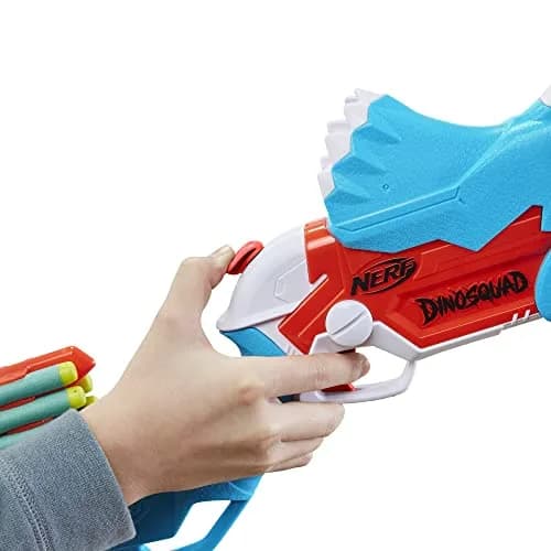 Nerf DinoSquad Tricera-Blast Dart Blaster | Dinosaur Kids Toy for 8+ | Foam Blaster with 12 Darts thumbnail 5