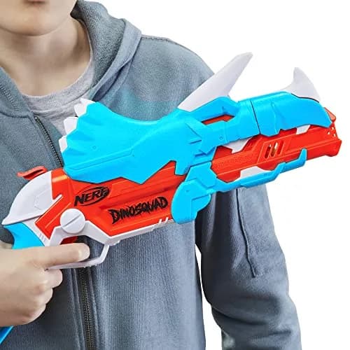 Nerf DinoSquad Tricera-Blast Dart Blaster | Dinosaur Kids Toy for 8+ | Foam Blaster with 12 Darts thumbnail 6