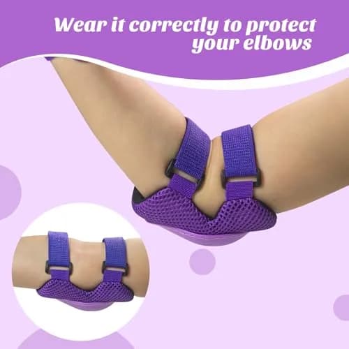 CKE Toddler Knee Pads and Elbow Pads with Wrist Guards for Kids, Purple | 3-Piece Protective Gear Set for Skating & Cycling thumbnail 4