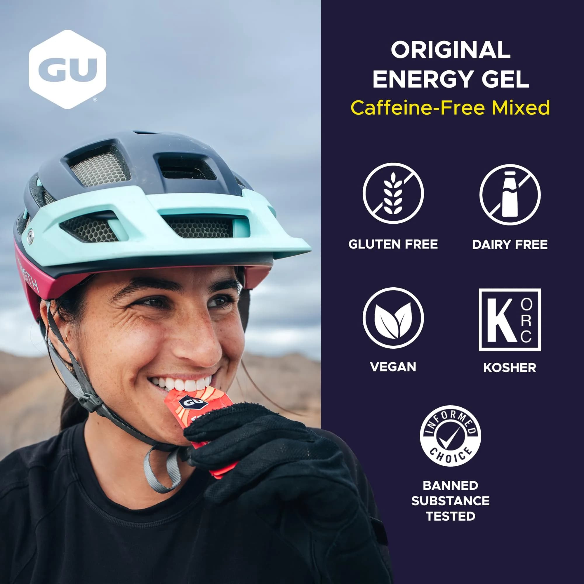 GU Energy Original Energy Gels Caffeine-Free Variety Pack 24 Count | Dual Source Energy for Athletes - view 3