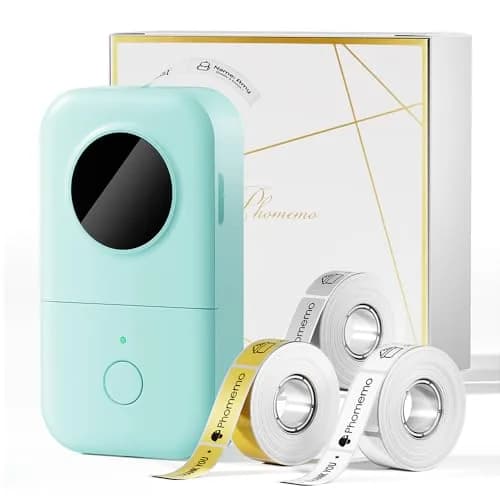 Phomemo D30 Portable Thermal Label Printer Green | 203dpi Resolution, Bluetooth 4.0, 10m Wireless thumbnail 1