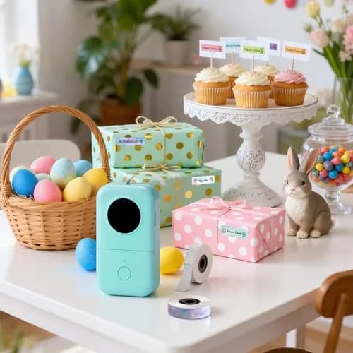 Phomemo D30 Portable Thermal Label Printer Green | 203dpi Resolution, Bluetooth 4.0, 10m Wireless thumbnail 4
