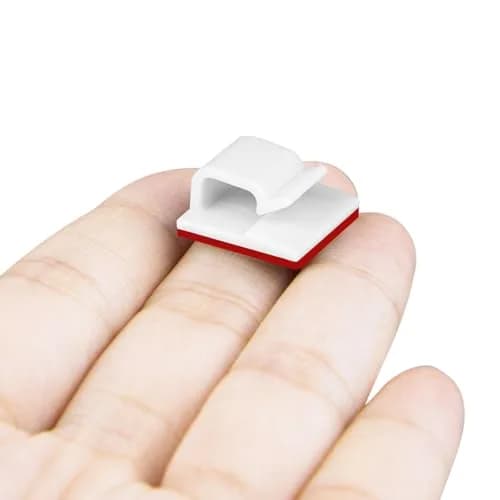 SOULWIT 50 Pcs Self Adhesive Cable Management Clips, White | Organize TV PC Laptop Ethernet Cables thumbnail 7