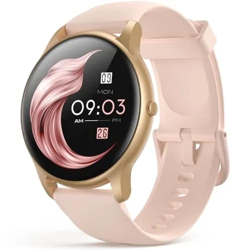 AGPTEK LW11 Smart Watch for Women | 50m Waterproof, 1.3" Display, 100+ Sports Modes — Black