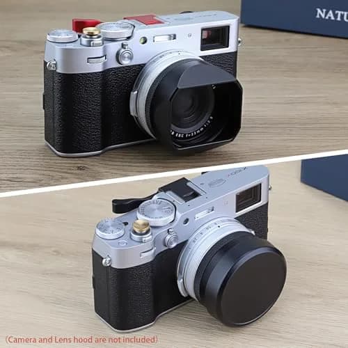 Haoge Metal Lens Cap for Fujifilm X100V | Aluminum, Black, 54mm | Compatible with Haoge LH-X54B Lens Hood thumbnail 4