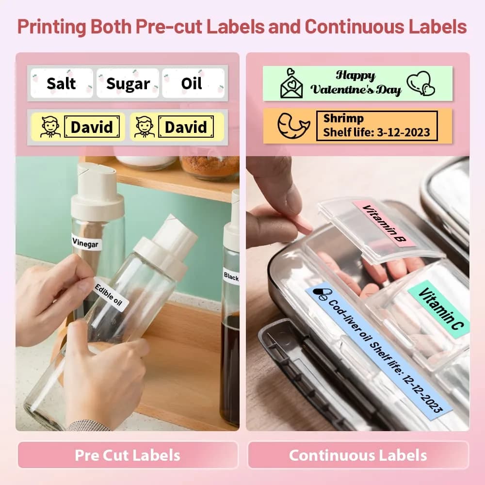 Phomemo D30 Bluetooth Label Maker - Pink | High Resolution USB-C Printer - view 5