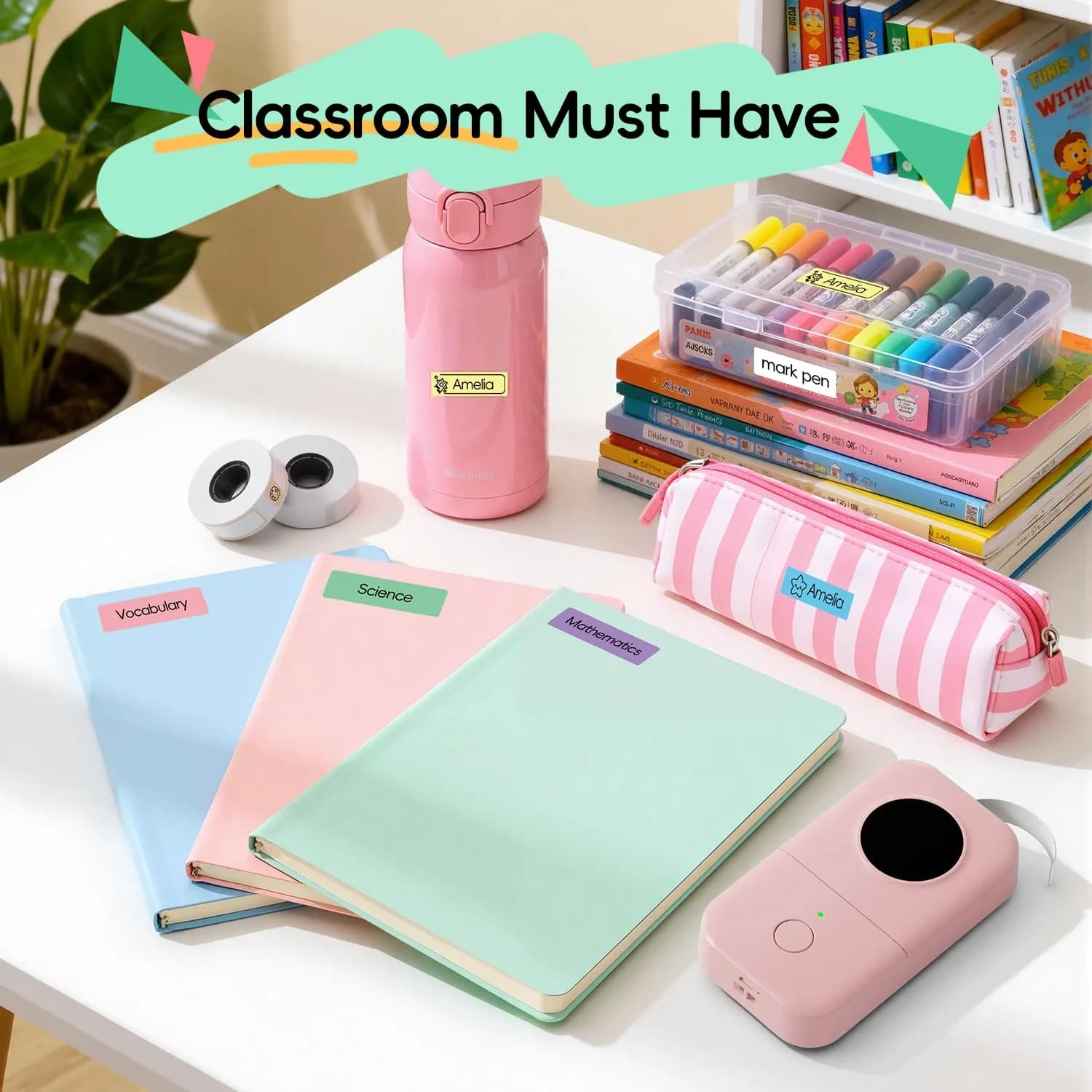 Phomemo D30 Bluetooth Label Maker - Pink | High Resolution USB-C Printer - view 3