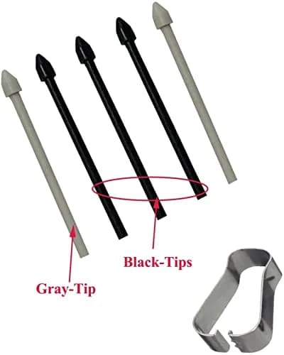 ubrokeifixit Replacement Stylus Pen Tips for Samsung Galaxy Tab S7/S7+ 11"/12.4" (5 Tips + 1 Tweezer, Black/Gray) thumbnail 2