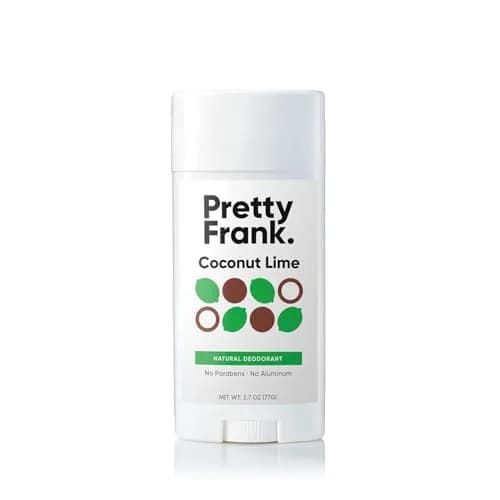 PRETTY FRANK Natural Aluminum-Free Deodorant Stick, Coconut Lime | All-Day Odor Control & Nourishment thumbnail 1
