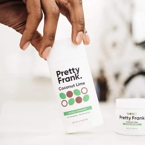 PRETTY FRANK Natural Aluminum-Free Deodorant Stick, Coconut Lime | All-Day Odor Control & Nourishment thumbnail 5