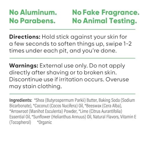 PRETTY FRANK Natural Aluminum-Free Deodorant Stick, Coconut Lime | All-Day Odor Control & Nourishment thumbnail 3