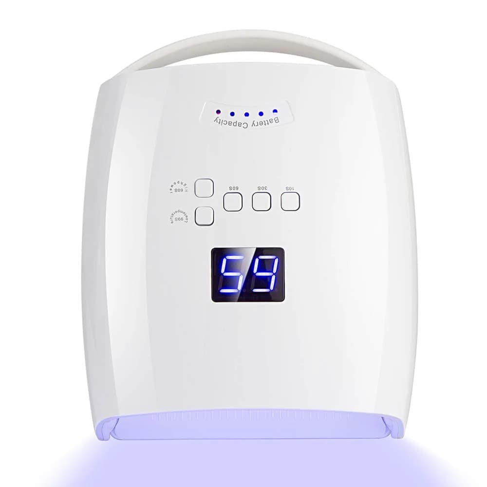 Ayshone 48W Rechargeable UV LED Nail Lamp White | Cures All Gel Polish Types - main product image