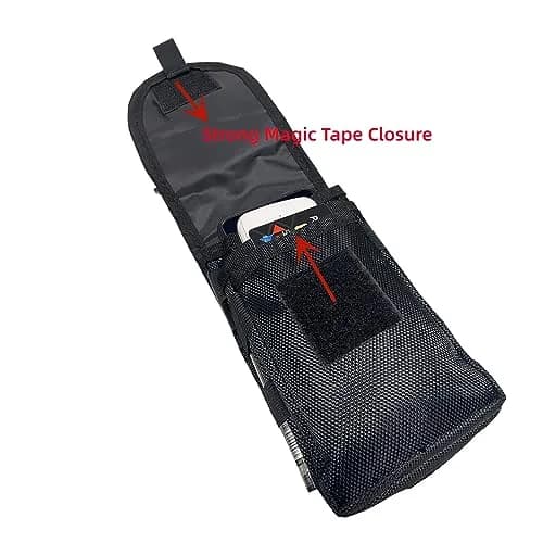 Senvitate Dual Cell Phone Pouch Holster for Men Belt | Black Oxford Nylon, 2-Pack thumbnail 6