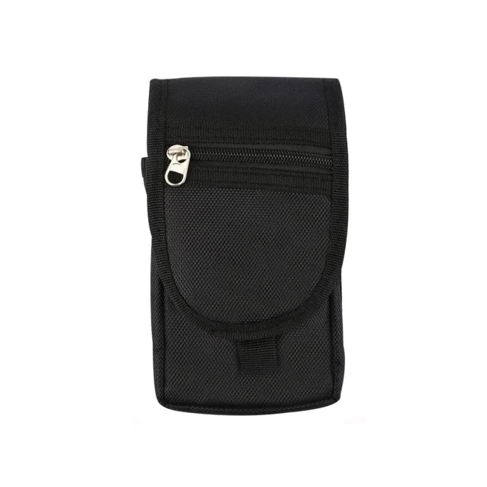 Senvitate Dual Cell Phone Pouch Holster for Men Belt | Black Oxford Nylon, 2-Pack - view 7