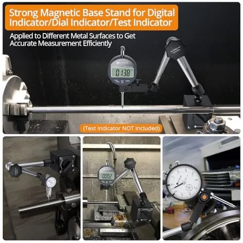 Neoteck Magnetic Base Stand for Dial Indicator, 80kg Tensile Force, Steel, 14.1" Height thumbnail 2