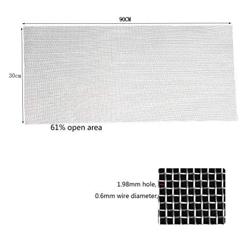 Zomine 10 Mesh 304 Stainless Steel Woven Wire - 12" X 36" | Corrosion-Resistant Mesh for Industrial Use thumbnail 3