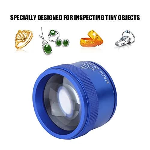 Cosiki 30X Magnifying Glass Loupe with 36mm Lens | Handheld Pocket Magnifier for Jewelry Identification thumbnail 8