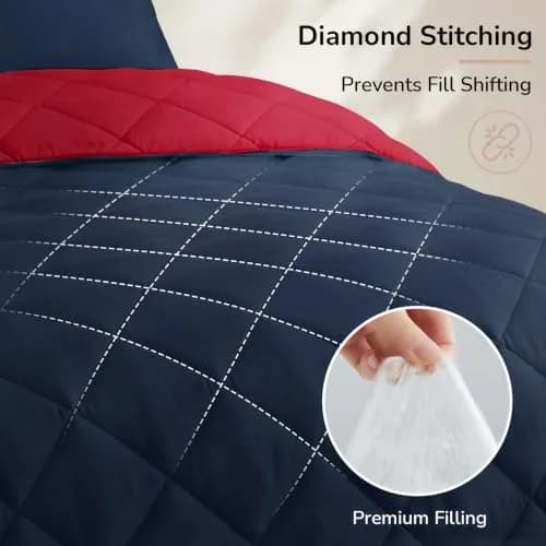 downluxe Twin Comforter Set Soft Reversible 2 Pieces | All-Season Cozy Bedding thumbnail 5
