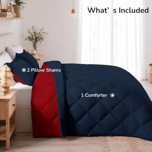 downluxe Twin Comforter Set Soft Reversible 2 Pieces | All-Season Cozy Bedding thumbnail 9