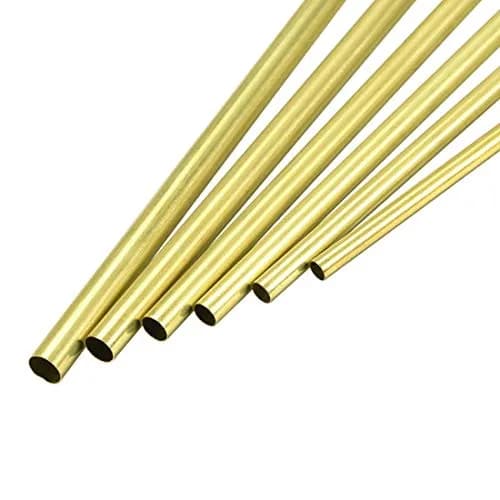 uxcell Brass Tube 4mm-6.5mm OD x 300mm Length Seamless Round Pipe Tubing (Pack of 6) | Precision Industrial Metal Tubing thumbnail 1