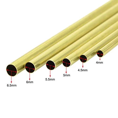 uxcell Brass Tube 4mm-6.5mm OD x 300mm Length Seamless Round Pipe Tubing (Pack of 6) | Precision Industrial Metal Tubing thumbnail 3