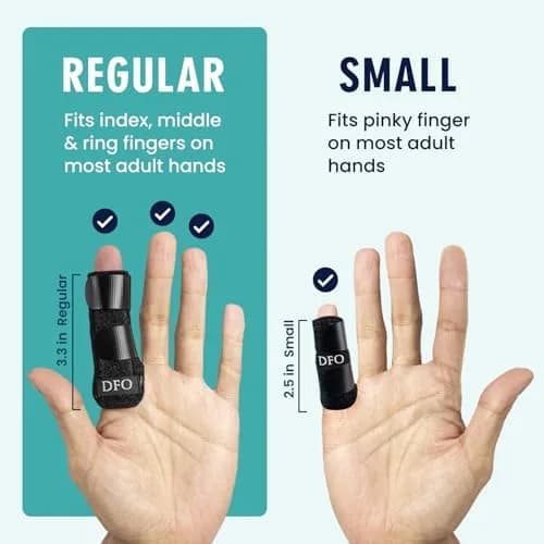 Dr. Frederick's Original Trigger Finger Splints Regular Black 2 ct | Supports Finger Pain & Stiffness thumbnail 4