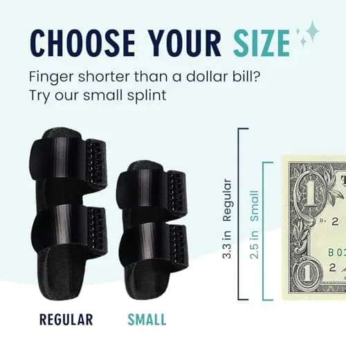 Dr. Frederick's Original Trigger Finger Splints Regular Black 2 ct | Supports Finger Pain & Stiffness thumbnail 7