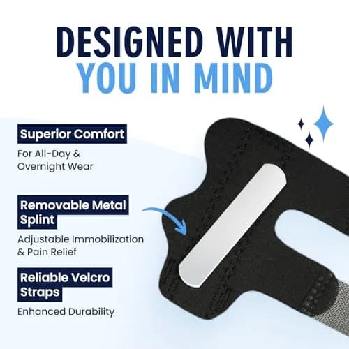 Dr. Frederick's Original Trigger Finger Splints Regular Black 2 ct | Supports Finger Pain & Stiffness thumbnail 3